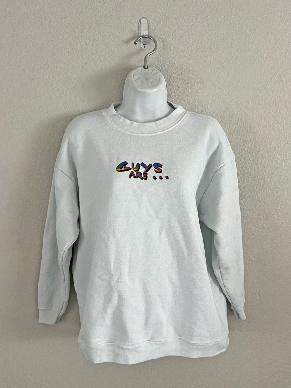 90s Basketball Girls Dominate Men Are Clueless Big Ball Sports Sweatshirt Sz L - Picture 2 of 5